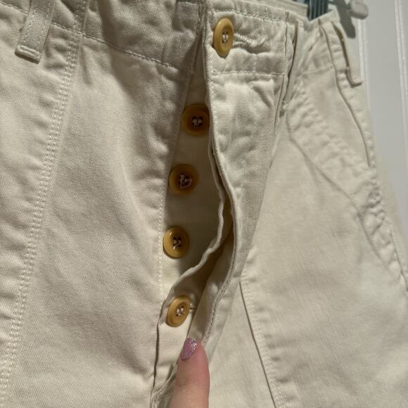 Imogene Willie Palmore Military Pants Cream Button Fly Size Medium - Picture 9 of 9